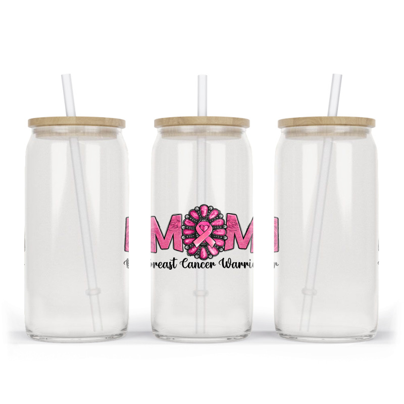 Breast Cancer Warrior Mom Glass Tumbler | Artistshot