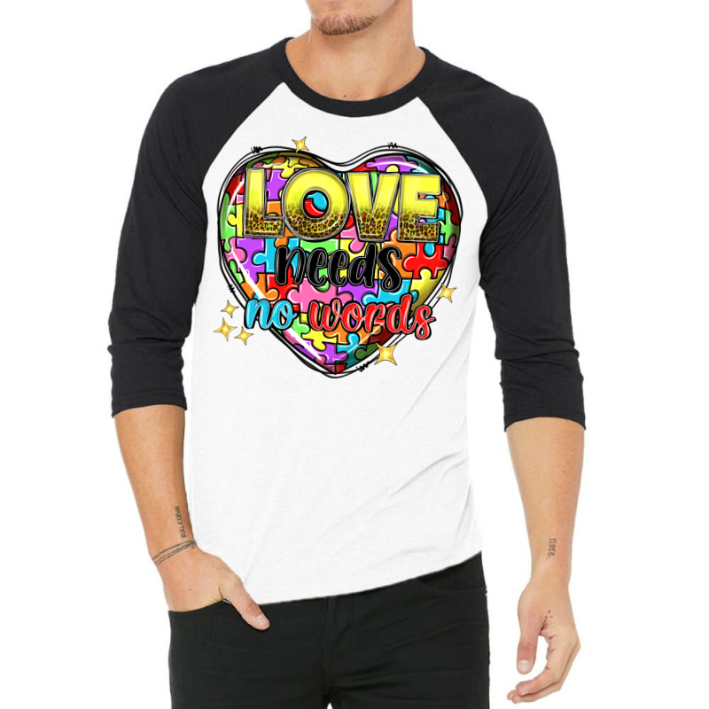 Love Needs No Words 3/4 Sleeve Shirt | Artistshot