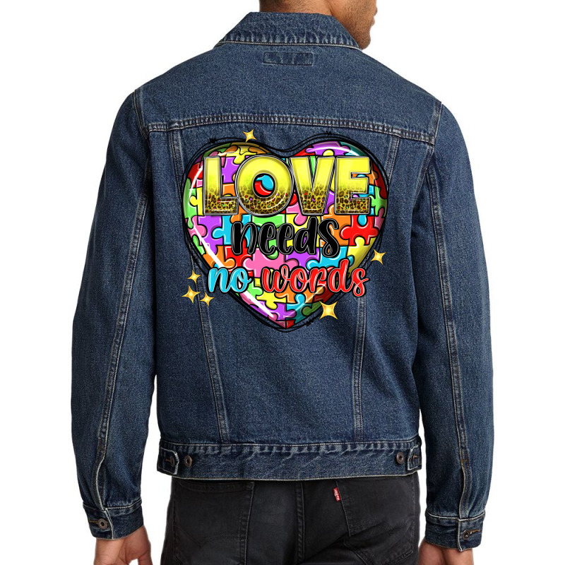 Love Needs No Words Men Denim Jacket | Artistshot