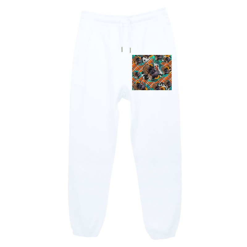 Thanksgiving Turkey Sunflower Turquoise Urban Sweatpant | Artistshot