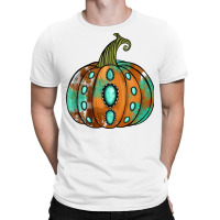 Western Cowhide Turquoise Pumpkin T-shirt | Artistshot