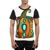 Western Cowhide Turquoise Pumpkin Graphic T-shirt | Artistshot