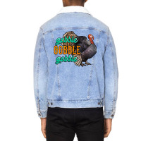 Thanksgiving Turkey Gobble Gobble Unisex Sherpa-lined Denim Jacket | Artistshot