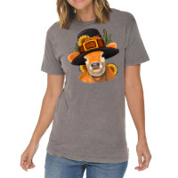 Thanksgiving Cow Vintage T-shirt | Artistshot