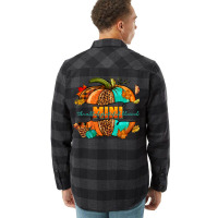 Thankful Grateful Blessed Mini Pumpkin Flannel Shirt | Artistshot