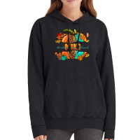 Thankful Grateful Blessed Mini Pumpkin Vintage Hoodie | Artistshot