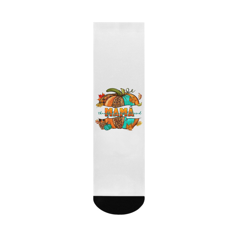 Thankful Grateful Blessed Mama Pumpkin Crew Socks | Artistshot