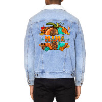 Thankful Grateful Blessed Mama Pumpkin Unisex Sherpa-lined Denim Jacket | Artistshot