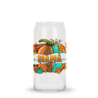 Thankful Grateful Blessed Mama Pumpkin Glass Tumbler | Artistshot