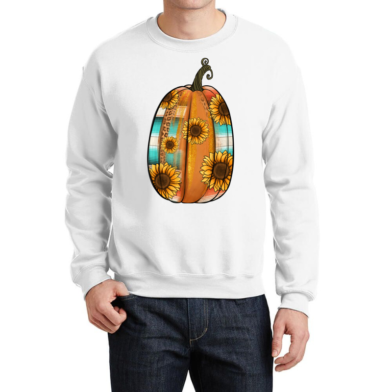 Serape Sunflower Pumpkin Crewneck Sweatshirt | Artistshot