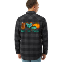 Peace Love Pumpkins Flannel Shirt | Artistshot