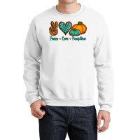 Peace Love Pumpkins Crewneck Sweatshirt | Artistshot