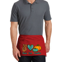 Peace Love Pumpkins Waist Apron | Artistshot