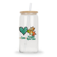 Peace Love Pumpkin Spice Latte Glass Tumbler | Artistshot