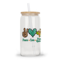 Peace Love Pumpkin Spice Latte Glass Tumbler | Artistshot