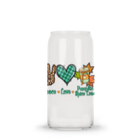 Peace Love Pumpkin Spice Latte Glass Tumbler | Artistshot