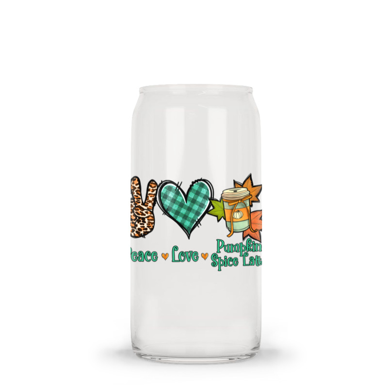 Peace Love Pumpkin Spice Latte Glass Tumbler | Artistshot