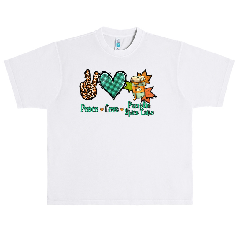 Peace Love Pumpkin Spice Latte Urban Heavy T-shirt | Artistshot