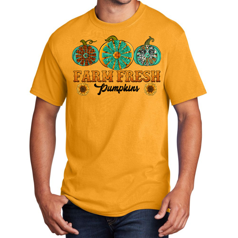 Orange Glitter Pumpkin Basic T-shirt | Artistshot