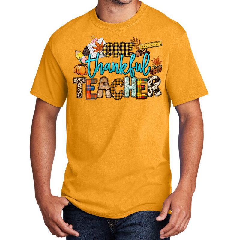 One Thankful Teacher Basic T-shirt | Artistshot