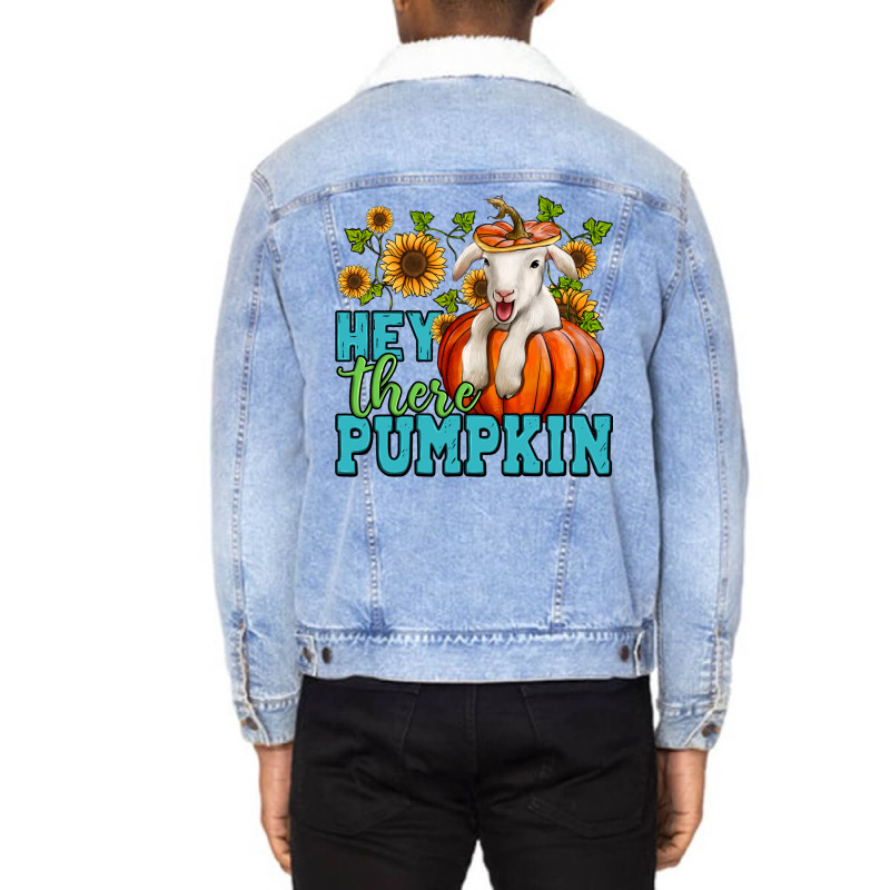 Hey There Pumpkin Lamb Unisex Sherpa-lined Denim Jacket | Artistshot