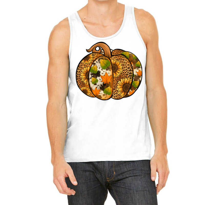 Leopard Cowhide Sunflower Pumpkin Tank Top | Artistshot