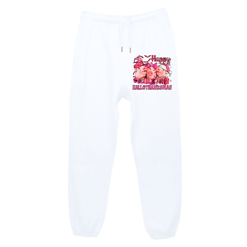 Happy Hallothanksmas Pigs Pink Urban Sweatpant | Artistshot