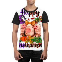 Happy Hallothanksmas Pigs Graphic T-shirt | Artistshot