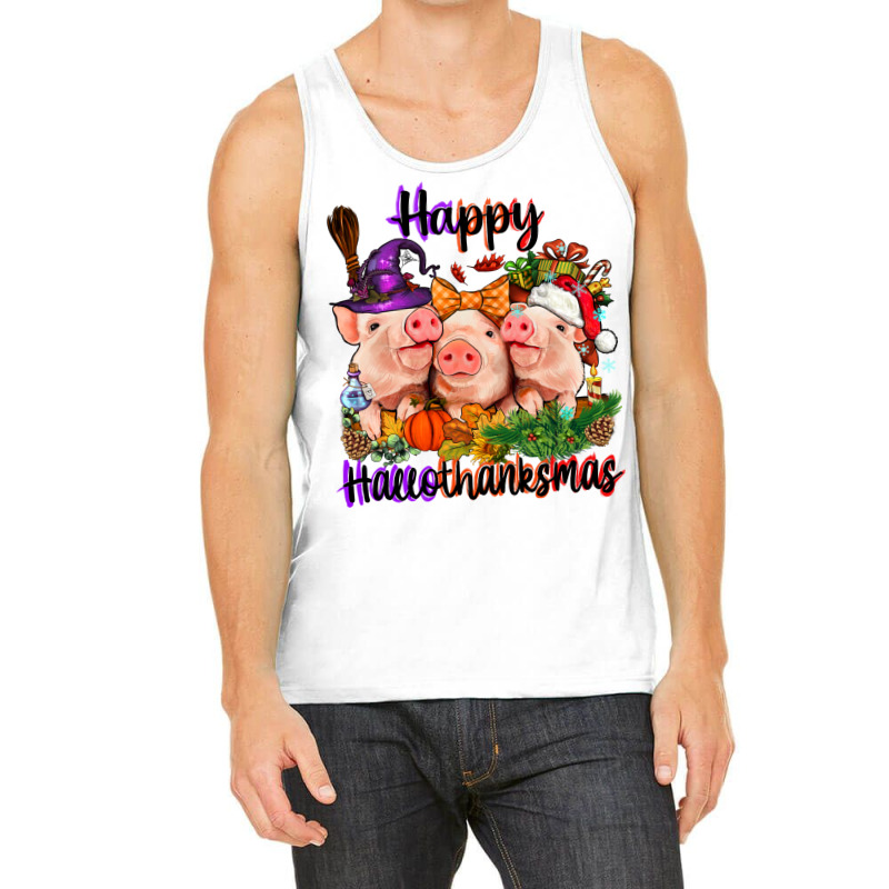 Happy Hallothanksmas Pigs Tank Top | Artistshot