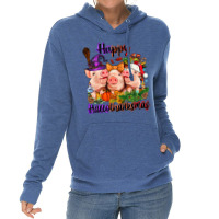 Happy Hallothanksmas Pigs Lightweight Hoodie | Artistshot