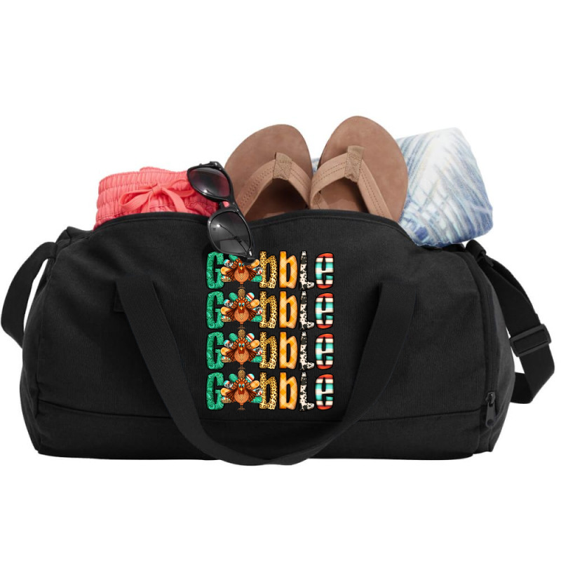 Gobble Till You Wobble Thanksgiving Turkey Duffel Bag | Artistshot