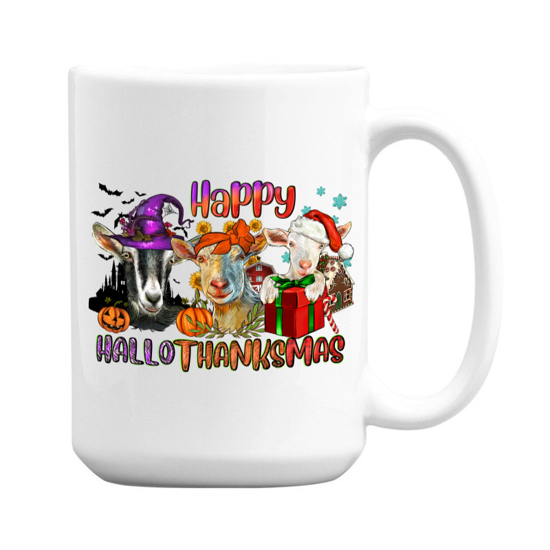 Happy Hallothanksmas Goats 15 Oz Coffee Mug | Artistshot