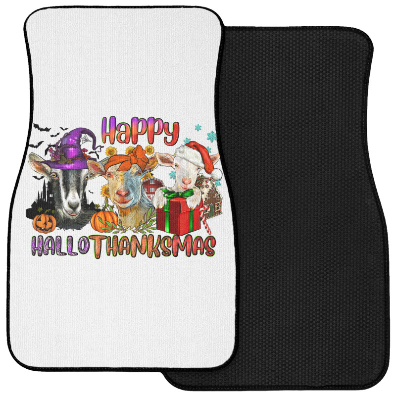 Happy Hallothanksmas Goats Front Car Mat | Artistshot