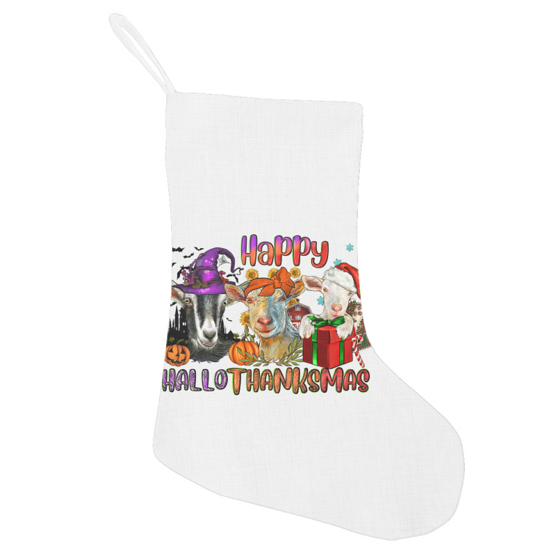 Happy Hallothanksmas Goats Holiday Stocking | Artistshot