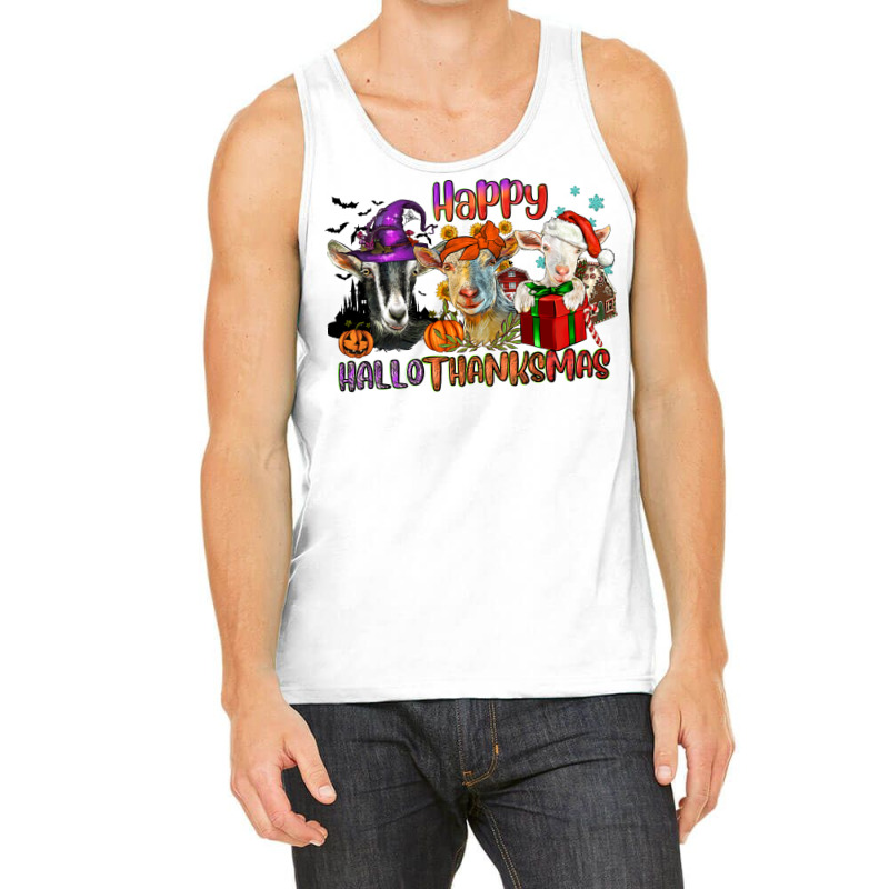 Happy Hallothanksmas Goats Tank Top | Artistshot