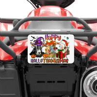 Happy Hallothanksmas Goats Atv License Plate | Artistshot