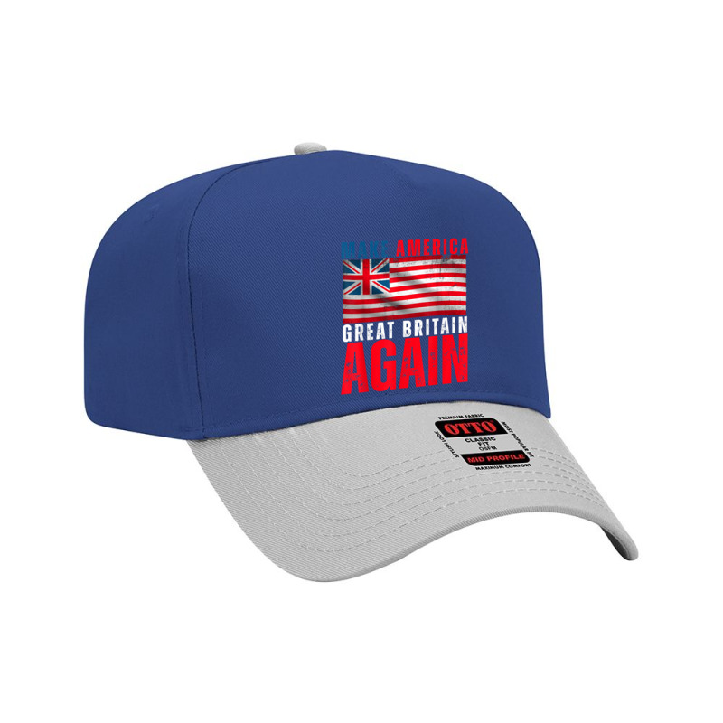 Make America Great Britain Again Shirt Usa Uk Flag T Shirt Adjustable Baseball Cap | Artistshot