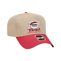 The Art Teacher Santa Is Watching Funny Xmas T Shirt Adjustable Baseball Cap | Artistshot