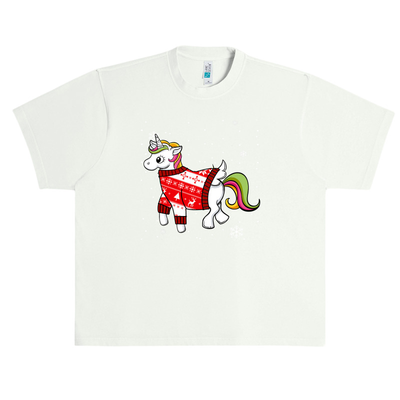 Christmas Unicorn Ugly Costumes Matching Family Xmas Pajama T Shirt Urban Heavy T-shirt by Kevin_VandenBerge | Artistshot