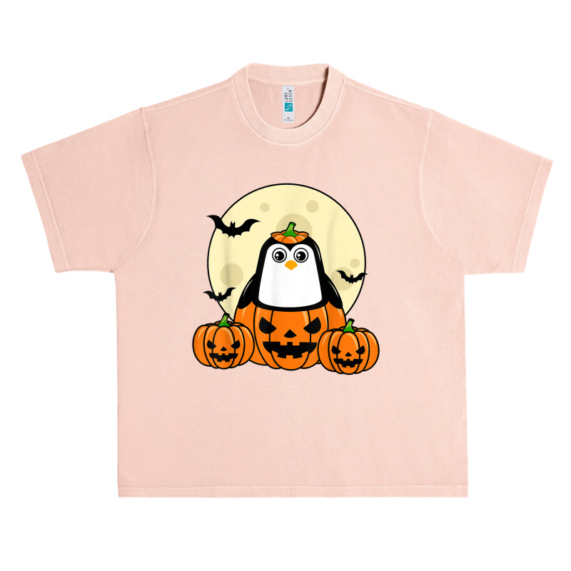 Penguin Pumpkin Moon Bats Costume Cute Easy Halloween Gift T-shirt Urban Heavy T-shirt | Artistshot