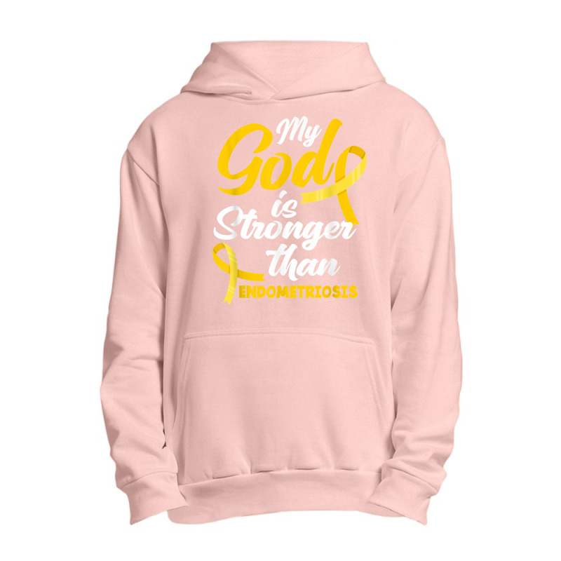 Endo Warrior My God Is Stronger Than Endometriosis Awareness T Shirt Urban Pullover Hoodie | Artistshot