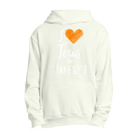 I Love Jesus And Tennessee Shirt Orange Heart Cute Fan Gift T Shirt Urban Pullover Hoodie | Artistshot