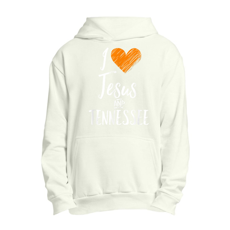 I Love Jesus And Tennessee Shirt Orange Heart Cute Fan Gift T Shirt Urban Pullover Hoodie by kalerttjay | Artistshot