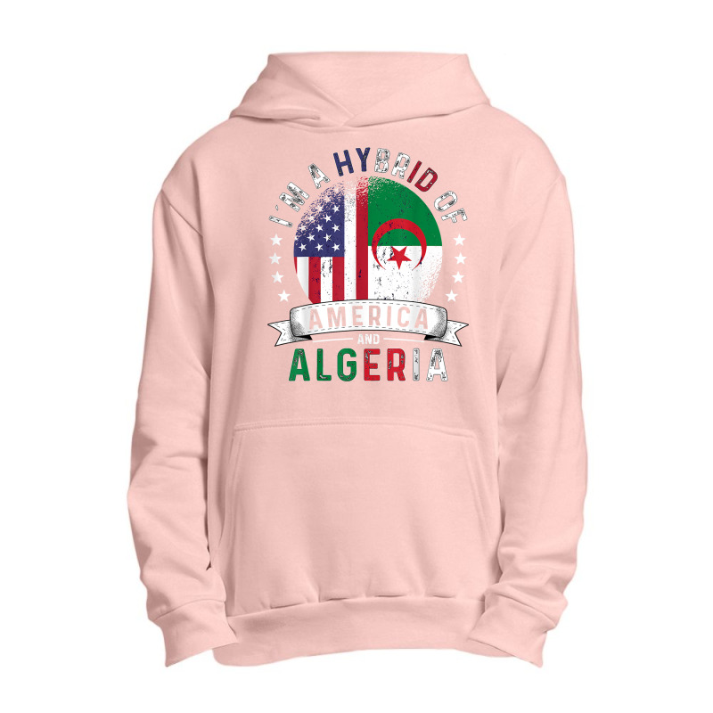 Us Patriot Algeria Flag American Algerian Grown T Shirt Urban Pullover Hoodie | Artistshot