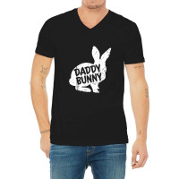 Daddy Dad Bunny Matching Group Funny Family Easter V-neck Tee | Artistshot