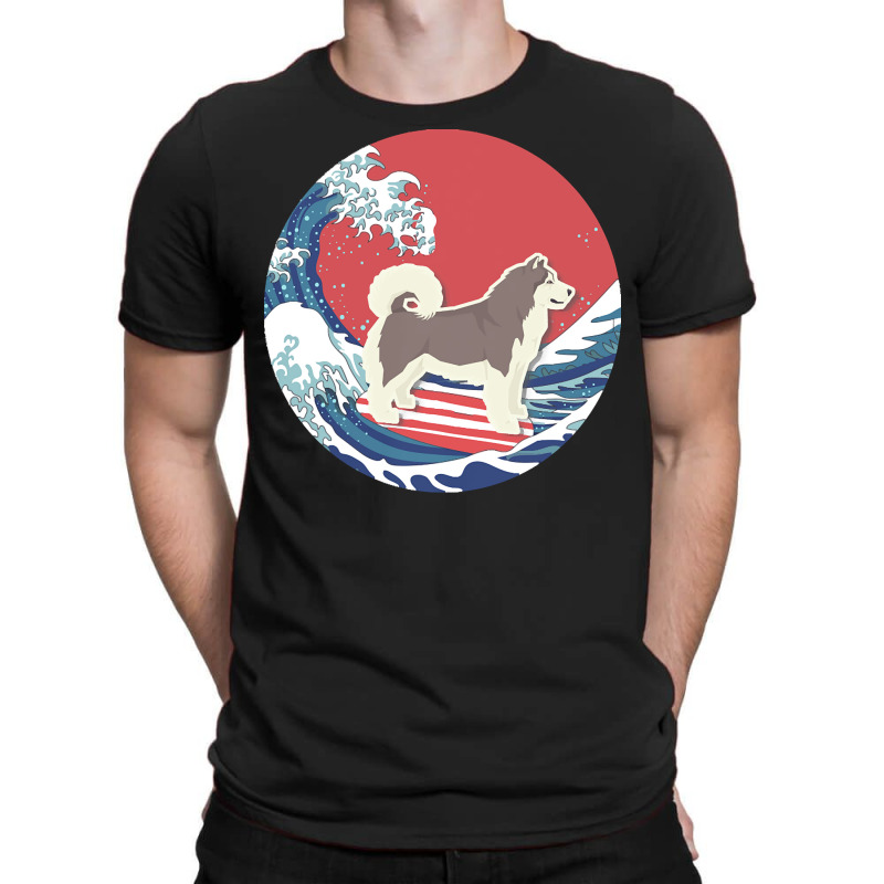 Alaskan Malamute T  Shirt Alaskan Malamute Gifts   Ocean Waves Surfing T-shirt | Artistshot