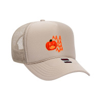 Screaming Pumpkin Foam Trucker Hat | Artistshot