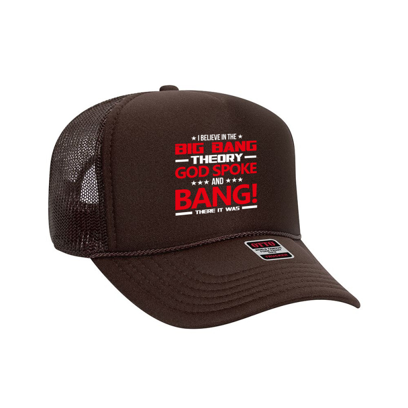 Big Bang Theory Funny Christian Creation Foam Trucker Hat by devy | Artistshot