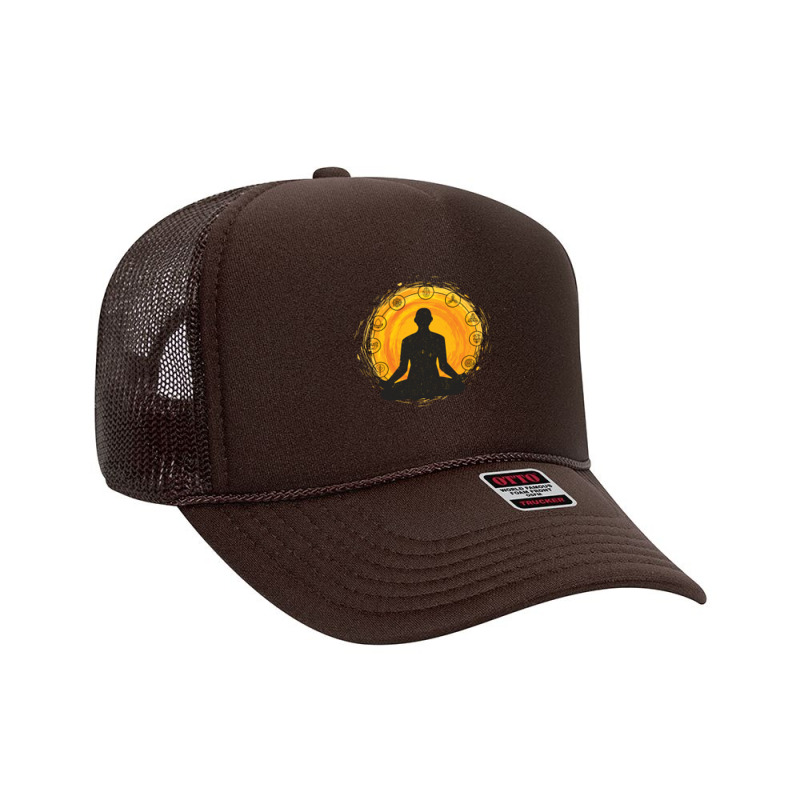 Sunset Meditation Foam Trucker Hat by Pompoyo | Artistshot