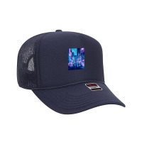 Tokyo Neon Night Synthwave Foam Trucker Hat | Artistshot